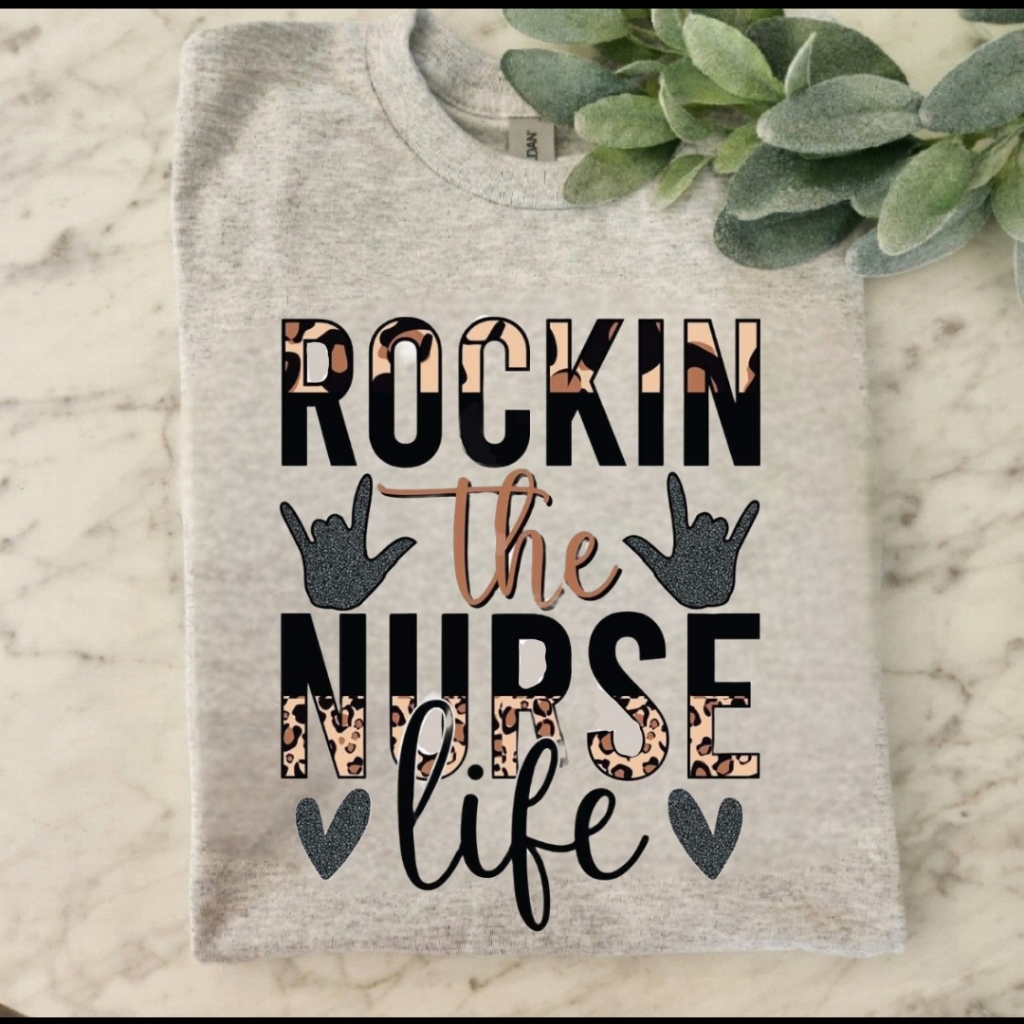 Nurse Life Shirt Cheetah Print Cute Popular Trending Healthcare
